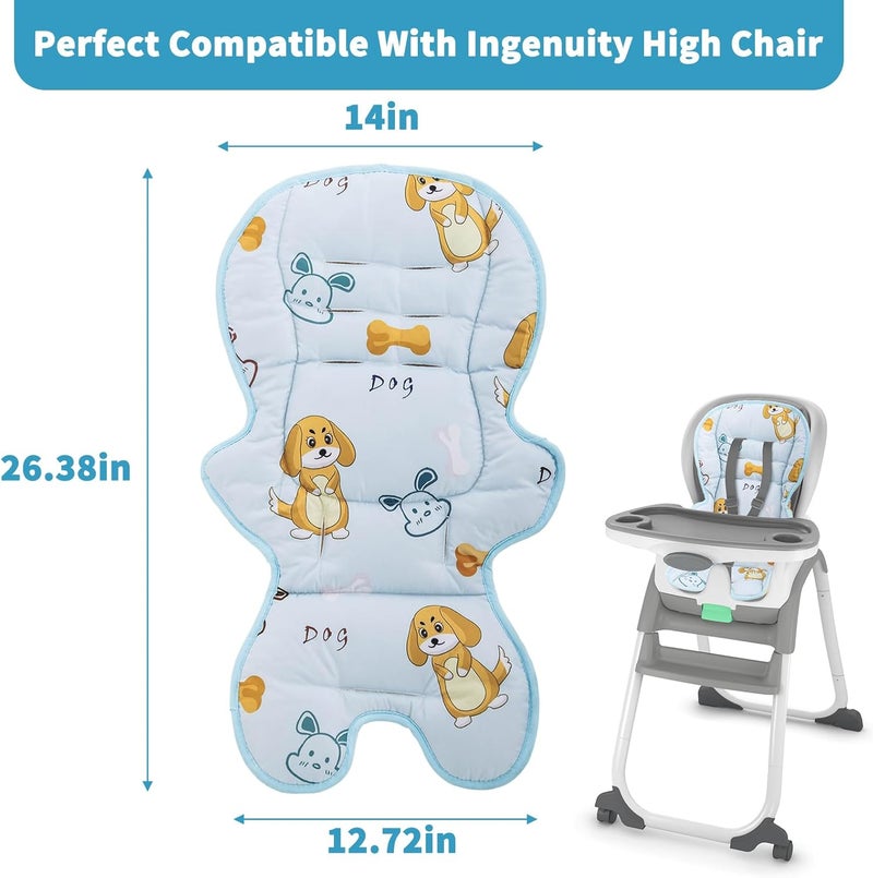 Runhike High Chair Cover Replacement Compatible with Ingenuity Soft Cushion with Anti-Slip Pad and Protecting Water Spills - Image 2